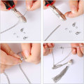 Miniatyrbild 5 av 5: 33 fot guldpläterad länkkedja halsband med 30 hoppringar och 20 hummerlås för män kvinnor smycken kedja DIY hantverk (2,5 mm) silver
