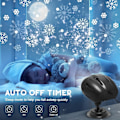Miniatyrbild 3 av 5: Jul LED-projektor, ugglaformad snöflinga projektorlampa med RF-fjärrkontroll, ljudlös funktion, för dekoration inomhus utomhus julparter
