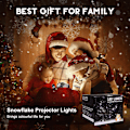 Miniatyrbild 4 av 5: Jul LED-projektor, ugglaformad snöflinga projektorlampa med RF-fjärrkontroll, ljudlös funktion, för dekoration inomhus utomhus julparter