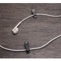 Miniatyrbild 4 av 4: 6 st 1 tum långa små hörlurar tråd klämma hörlurar montera kabel klämma kläder klämma öronpropp klämma (svart)
