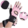 Miniatyrbild 2 av 5: Gymhandskar, träningshandskar, handflateskydd och extra grepp, andningsbara sporthandskar små pink s