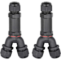 Miniatyrbild 1 av 5: 2-pack vattentät kabel IP68 3-stifts Y-form för diameter 6-12 mm utomhus jordkabel skarv