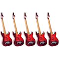 Miniatyrbild 1 av 5: 5 st handgjorda 1:12 musikinstrument elektrisk gitarr för dockhusmöbler Mini Miniatyr