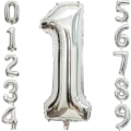 Miniatyrbild 3 av 5: 40 tum silver nummer 8 mylar ballong 8