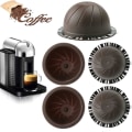 Miniatyrbild 1 av 5: 5 st återanvändbara Vertuo-pods, påfyllningsbara kaffekapslar (brun 150 ml, 5) brown