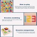 Miniatyrbild 3 av 5: Trä regnbåge boll eliminering spel, Montessori leksak från 2 3 4 år, barn vuxna interaktion pussel set