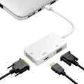 Miniatyrbild 2 av 5: 3 i 1 Thunderbolt-port Mini Displayport till HDMI DVI VGA-adapter Vit White