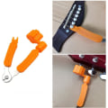 Miniatyrbild 3 av 4: Gitarr Tång Dragare Strängskärare Verktyg, 3-i-1 Multifunktionell Gitarr Reparationsverktyg, Orange Orange