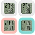 Miniatyrbild 1 av 5: Mini LCD-termometer hygrometer inomhus digital 4 stycken temperatur och hygrometer hög precision komfortindikator bärbar vardagsrum lager