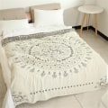 Miniatyrbild 4 av 5: Bomullsfilt Boho Överkast Dubbelsidig Filt Sängkläder Soffa Överdragslakan（150 x 200 cm）