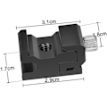 Miniatyrbild 2 av 5: Aluminiumlegering Flash Adapter Universal 1/4 Skruv Flash Mount 6 stycken