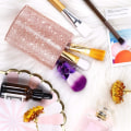 Miniatyrbild 5 av 5: Glitter PU Läder Pennhållare Bling Bling Lyxig Makeup Borsthållare Kopp Organizer Present