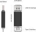 Miniatyrbillede 3 af 5: USB-lager 64GB 2-i-1 Type-C Flashdrev til USB-C Smartphones, Tablets
