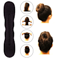 Miniatyrbild 4 av 5: 4-pack hårbulletillverkare uppgraderad hårhållare twist curlers munkverktyg, 2 stora och 2 små (svart)