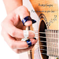 Miniatyrbild 2 av 5: Tumgrepp Fingerpicks 12 st Tumgrepphållare Celluloid Gitarr Fingerpicks (Slumpmässig färg)