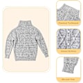 Miniatyrbild 3 av 5: Baby Stickad Tröja Flicka Mjuka Kläder Småbarn Stickade Tröjor Pojke Vinter Cardigan Barn Långärmad för Spädbarn, Storlek:XL grey 130 cm