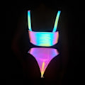 Miniatyrbild 4 av 5: Baddräkt Bikini Set Färgglad glödande baddräkt Two Piece Bikini XS XS