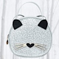 Miniatyrbild 5 av 5: Mini Leopards axelväska crossbody väska handväska söt katt väska rund myntbräda（vit） White