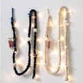 Miniatyrbild 4 av 4: LED-skal-fe-ljus, 15 LED-lampor, sjöstjärneskal, havsbatteridriven, 1,5 m (mörkblå bomullssnöre) red
