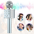 Miniatyrbild 3 av 5: 5 i 1 barn Bluetooth-mikrofon med högtalare, bärbar mikrofonleksak (silver)