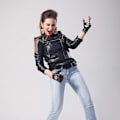 Miniatyrbild 4 av 5: 2-pack metall axelklaffar axelklaffar tofs punk stil axelklaffar (färgglada)