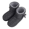 Miniatyrbild 1 av 5: Kvinnor Stickad Bootie Toffel Varma Tofflor Plyschfodrad Anti-Slip grey 23.5 cm