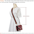 Miniatyrbild 2 av 5: Bred axelrem justerbar ersättningsbälte crossbody canvasväska handväska (brun) Brown