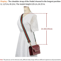 Miniatyrbild 2 av 5: Bred axelrem justerbar ersättningsbälte crossbody canvasväska handväska (grön) Green