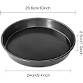 Miniatyrbild 5 av 5: Pizzaform 2 st non-stick rund pizzaform bakset (10 tum)
