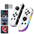 Miniatyrbild 5 av 8: Joypad-kontroll för Nintendo Switch, Trådlös Joypad-ersättning för Switch-kontroll, Vänster och Höger Switch White