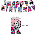 Pikkukuva 5 / 5: Monster High -teemainen syntymäpäiväjuhlatarvikkeet koristeet banneri ilmapallo