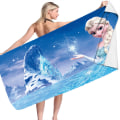 Miniatyrbild 1 av 2: Frozen Princess Beach Handduk Travel Snabbtorkande mikrofiber badhandduk C 70*150cm