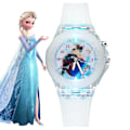 Miniatyrbild 1 av 4: Söt Tecknad Klocka Frozen Quartz Klocka LED-Blixt för Flicka #2