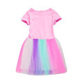 Miniatyrbild 2 av 4: Blueys Printed Kids Girls Dress Casual Princess Party Rainbow Kjol Tutu Klänningar Pink 130cm