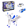 Miniatyrbillede 1 af 5: Unicorn Deformation Transformers Robot Køretøjer Bil Action Figurer Pige Legetøj Blue