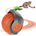Miniatyrbild 1 av 8: Speedy Tail Kattleksak Två Hastigheter Smart Automatisk Rörlig Interaktiv Kattleksaksboll Orange