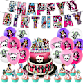 Pikkukuva 1 / 5: Monster High -teemainen syntymäpäiväjuhlatarvikkeet koristeet banneri ilmapallo