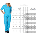 Miniatyrbild 4 av 5: Vårduniform Set Kvinnor Arbetskläder Mock Topp med Byxor Set Black M