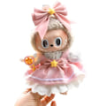 Miniatyrbild 1 av 3: OP MART LABUBU The Monsters Docka Plysch Rosa Klänning Nyckelring Dockkläder (Utan Docka)