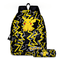 Pikkukuva 1 / 5: Pikachu-reppusetti penaalilla pojille ja tytöille, kevyt sarjakuva-koulureppu cosplay-koulureppu lapsille #5