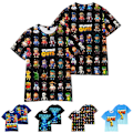Miniatyrbild 4 av 5: Barn Flickor Pojkar StumbleGuys Grafiskt Tryck T-shirt Sommar Casual Tee Topp A 140cm