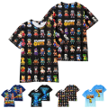 Miniatyrbild 6 av 8: Barn Flickor Pojkar StumbleGuys T-shirt med grafiskt print sommar Casual Tee Top C 150cm