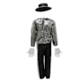 Pikkukuva 3 / 5: Lasten poikien Michael Jackson -asu Cosplay-tanssitähti Halloween-karnevaali Superstar-laulaja Juhlat Pojat 80-luvun 90-luvun hiphop-lava-asut M