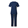 Miniatyrbild 1 av 5: Vårduniform Set Kvinnor Arbetskläder Mock Topp med Byxor Set Navy Blue L