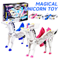 Miniatyrbillede 2 af 5: Unicorn Deformation Transformers Robot Køretøjer Bil Action Figurer Pige Legetøj Blue