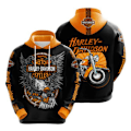 Miniatyrbild 1 av 6: Huvtröja för män, motorcykel, biker, Harley-Davidson, huvtröja, tröja, överdel A XL