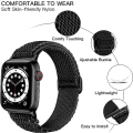 Miniatyrbilde 2 av 5: Elastiske bånd kompatible med Apple Watch-bånd, stretchy Solo Loop myk nylonrem erstatningsbånd for kvinner/menn/størrelse: 42/44/45mm