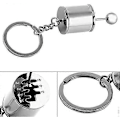 Miniatyrbillede 2 af 4: Bil Gearstang Nøglering, Auto Gearstang Model Nøglering Gearformet Metal (10,3 x 4,1 x 2 cm) (Sort) Silver