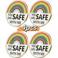 Miniatyrbild 1 av 5: Du är säker med mig pins emalj knappnåls pinne regnbåge pride pin sjuksköterska läkare student brosch pin badge pin