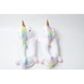 Miniatyrbilde 4 av 5: 3-12 År Vinter Enhjørning Tøfler Baby Gutt Jente Tøfler Myke Plysj Soverom Hus Tøffel Innendørs Furry Baby Barn Pink M(Length 26cm)